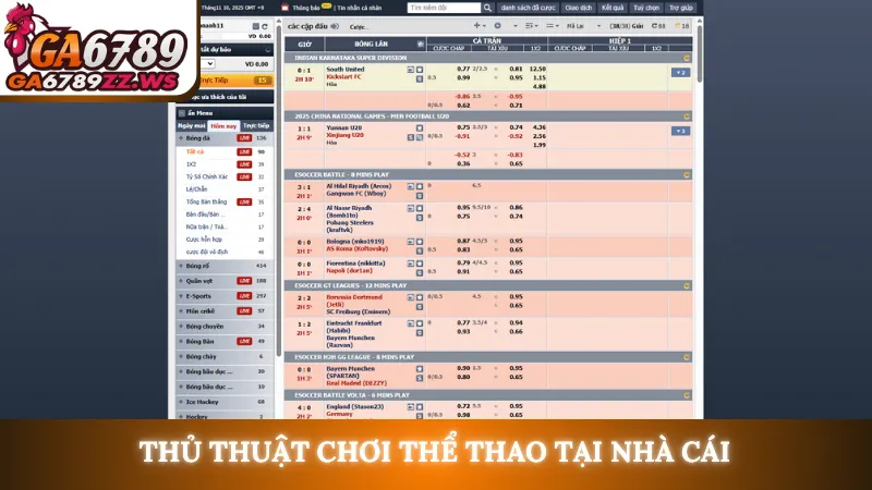 Thủ thuật chơi thể thao tại nhà cái